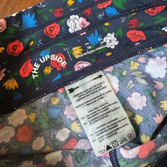 THE UPSIDE Royal Garden Midi Pant in Navy Multi Floral Print - Picture 9 of 13